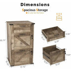Armadio Classificatore a 3 Cassetti Stile Porta Scorrevole, Grigio/Bianco/Marrone, con Serratura, 1 Persona