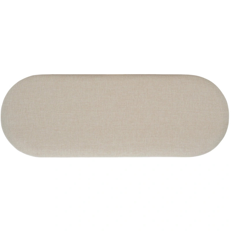 Panca aperta con cuscino, 1 posto, nera/naturale