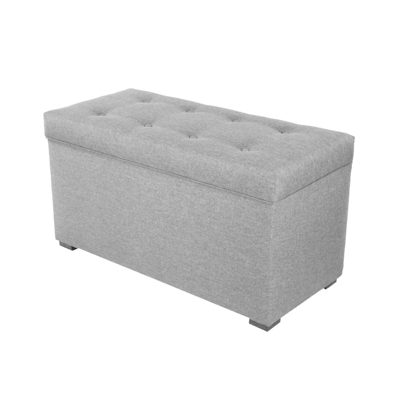 Panca Contenitore Trapuntata Beige / Verde / Grigia / Grigio-Rossa, 1 Posto