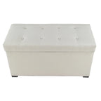 Panca Contenitore Trapuntata Beige / Verde / Grigia / Grigio-Rossa, 1 Posto