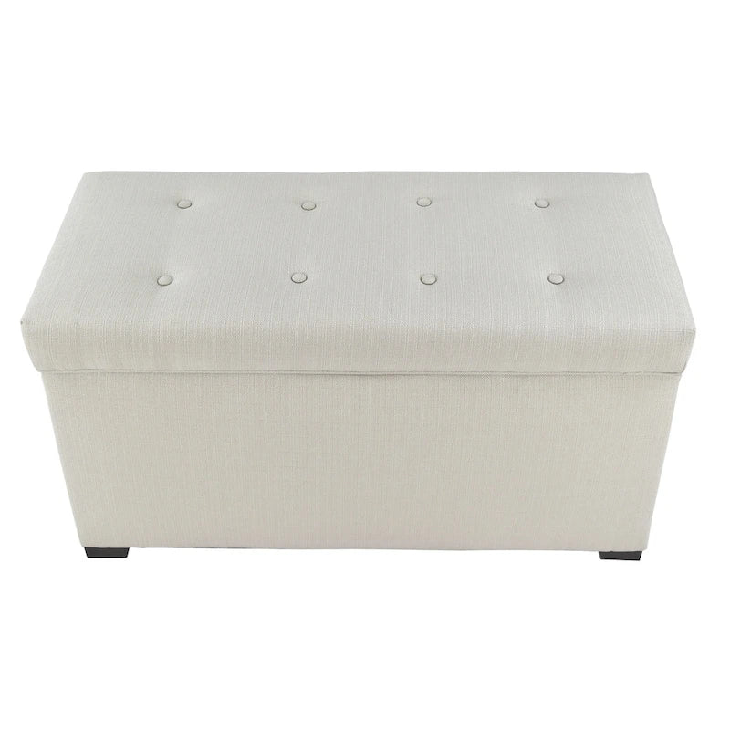 Panca Contenitore Trapuntata Beige / Verde / Grigia / Grigio-Rossa, 1 Posto