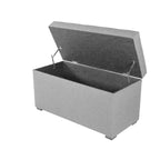 Panca Contenitore Trapuntata Beige / Verde / Grigia / Grigio-Rossa, 1 Posto