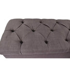 Panca contenitore trapuntata con motivo a rombi, 1 posto, grigia / beige / grigio-rossa / azzurra