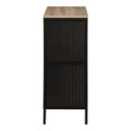 Scaffale a 4 cubi, Legno e Metallo, Frassino Ozark / Bianco / Rovere River