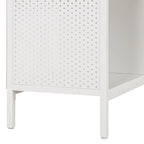 Scaffale a 4 cubi, Legno e Metallo, Frassino Ozark / Bianco / Rovere River