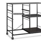 Cassettiera Classificatore Mobile a 3 Cassetti con Ripiano Aperto in Stile Moderno Nero/Marrone Nero