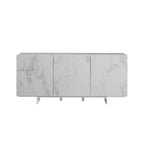 Madia da buffet in ceramica Marmo Bianco / Nero / Grigio, 3 ante