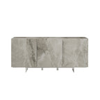 Madia da buffet in ceramica Marmo Bianco / Nero / Grigio, 3 ante