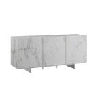 Madia da buffet in ceramica Marmo Bianco / Nero / Grigio, 3 ante
