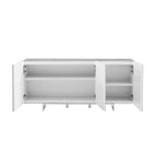 Madia da buffet in ceramica Marmo Bianco / Nero / Grigio, 3 ante