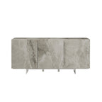 Madia da buffet in ceramica Marmo Bianco / Nero / Grigio, 3 ante