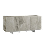Madia da buffet in ceramica Marmo Bianco / Nero / Grigio, 3 ante