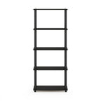 Libreria a 5 ripiani, vari colori, montaggio a 1 persona — Tubo di plastica e MDF