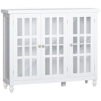 Armadietto da stoccaggio alto 175 cm, bianco/marrone, stile moderno, ante a chiusura ammortizzata, 3 ripiani regolabili, montaggio a 1 persona