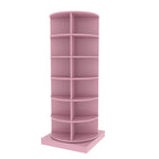 Scarpiera Girevole a 360° Bianca / Rosa / Grigio Chiaro, 6 Livelli, Contiene 24 Paia