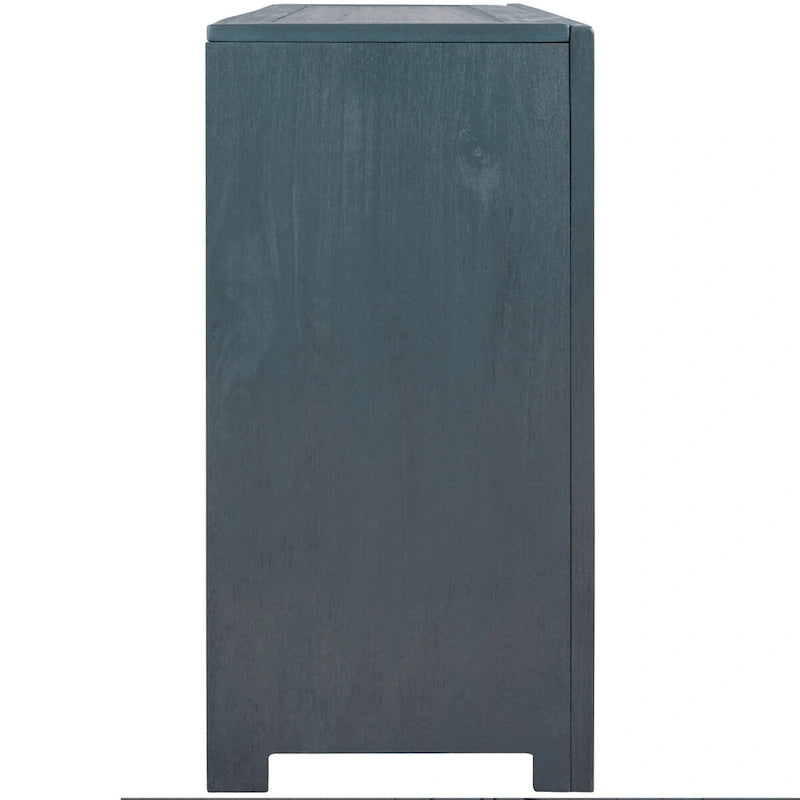 Madia 2 ante bianco/blu/grigio anticato con ripiano regolabile