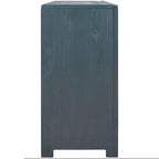 Madia 2 ante bianco/blu/grigio anticato con ripiano regolabile