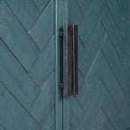 Madia 2 ante bianco/blu/grigio anticato con ripiano regolabile