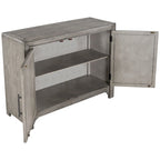 Madia 2 ante bianco/blu/grigio anticato con ripiano regolabile