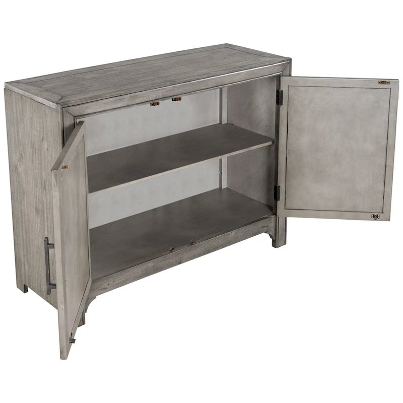 Madia 2 ante bianco/blu/grigio anticato con ripiano regolabile