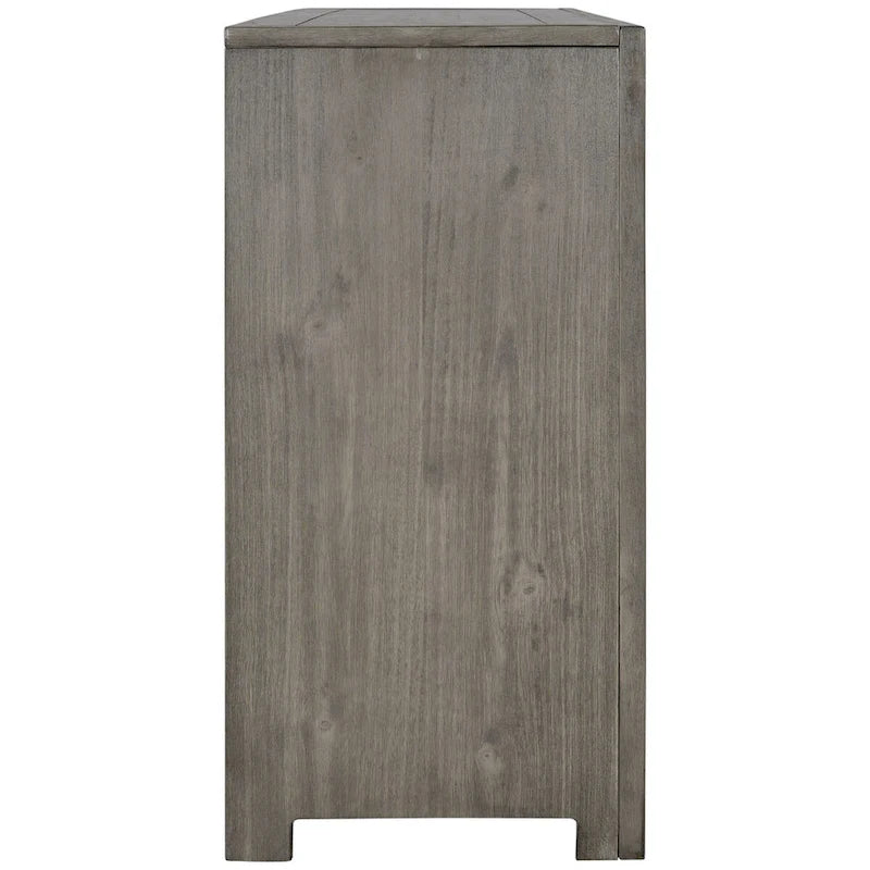 Madia 2 ante bianco/blu/grigio anticato con ripiano regolabile