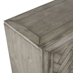 Madia 2 ante bianco/blu/grigio anticato con ripiano regolabile