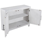 Madia 2 ante bianco/blu/grigio anticato con ripiano regolabile