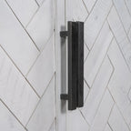 Madia 2 ante bianco/blu/grigio anticato con ripiano regolabile