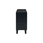 Mobile credenza nero/argento a 2 ante, 152 cm, motivo geometrico