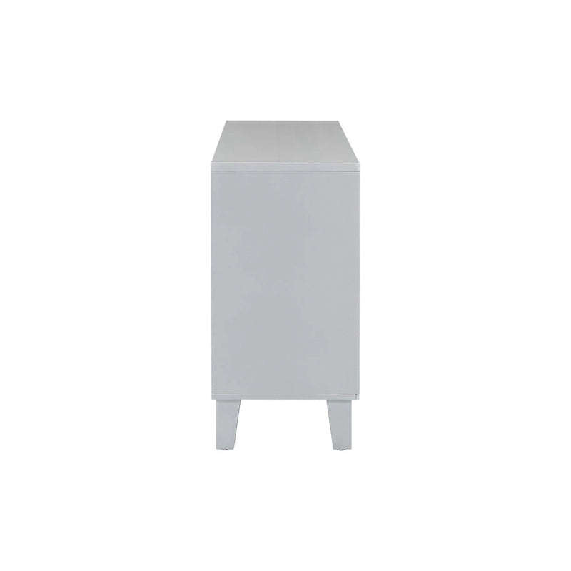 Mobile credenza nero/argento a 2 ante, 152 cm, motivo geometrico