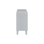 Mobile credenza nero/argento a 2 ante, 152 cm, motivo geometrico