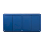 Madia a 4 ante, impiallacciatura di frassino, nero/blu navy, assemblaggio a 1 persona