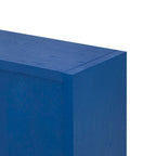 Madia a 4 ante, impiallacciatura di frassino, nero/blu navy, assemblaggio a 1 persona