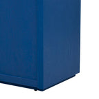Madia a 4 ante, impiallacciatura di frassino, nero/blu navy, assemblaggio a 1 persona