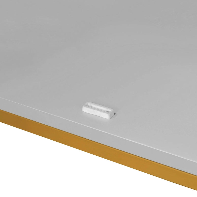 Credenza a 4 ante in stile moderno grigio/nero con ripiani regolabili