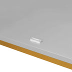 Credenza a 4 ante in stile moderno grigio/nero con ripiani regolabili