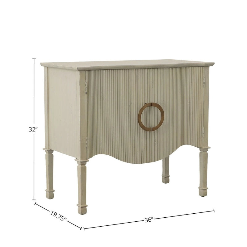 Credenza a 2 ante grigio anticato crema