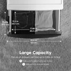 Carrello Contenitore a 4 Cassetti con Cassetti Satinati, Bianco/Nero, Unità Singola