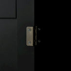 Carrello da Cucina Nero con Piano in Legno, Armadietto a 3 Ante, Cassetti e Portasciugamani, Uso per 1 Persona