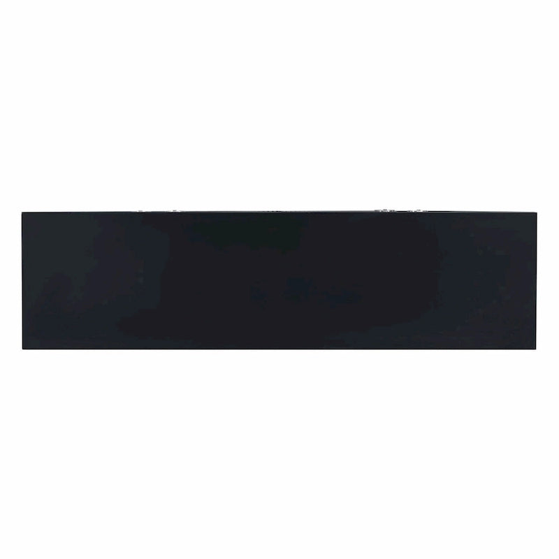 Credenza a 4 ante, colore nero/argento, motivo geometrico