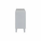 Credenza a 4 ante, colore nero/argento, motivo geometrico