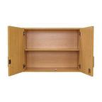 Pensile a 2 livelli, acero/olmo grigio ombra, monoutente – 30"L x 14,5"P x 22,5"H
