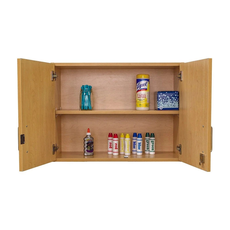 Pensile a 2 livelli, acero/olmo grigio ombra, monoutente – 30"L x 14,5"P x 22,5"H