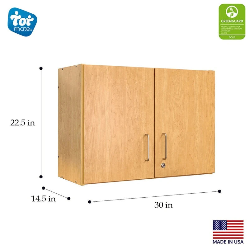 Pensile a 2 livelli, acero/olmo grigio ombra, monoutente – 30"L x 14,5"P x 22,5"H