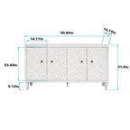 Credenza a 4 ante sbiancata