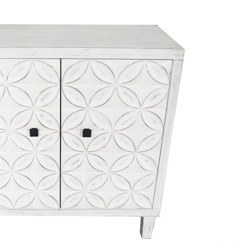 Credenza a 4 ante sbiancata