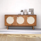 Studio London Orka Wide Modern Walnut Effect Cabinet Sideboard
