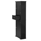 Mobiletto da bagno autoportante bianco/nero/grigio con cassetto e ripiano regolabile