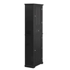 Mobiletto da bagno autoportante bianco/nero/grigio con cassetto e ripiano regolabile