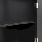 Mobiletto da bagno autoportante bianco/nero/grigio con cassetto e ripiano regolabile
